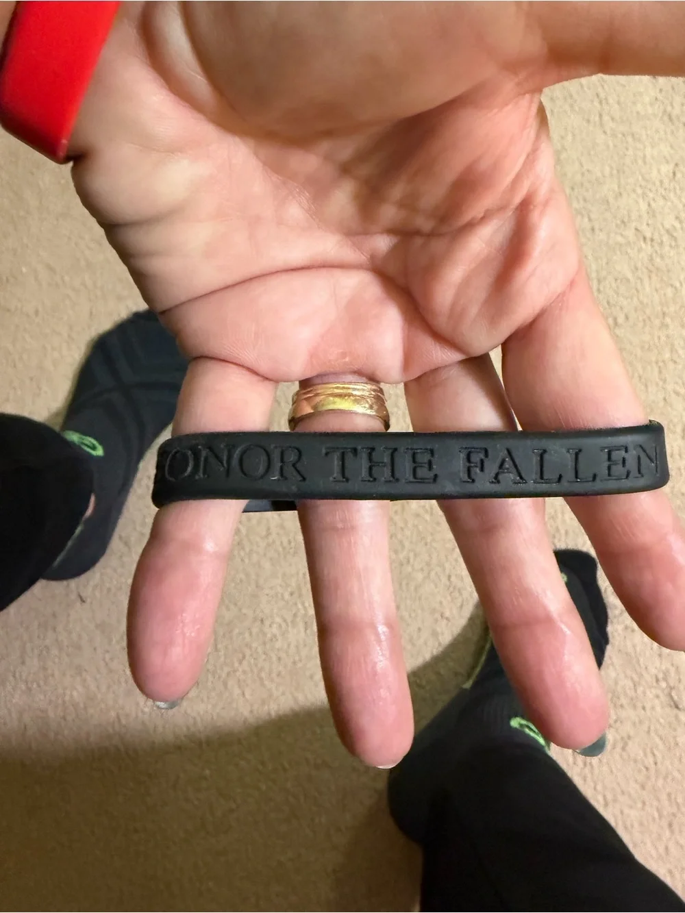 VFW Wristbands Lot 2 Honor The Fallen Support Our Troops Red Black Military